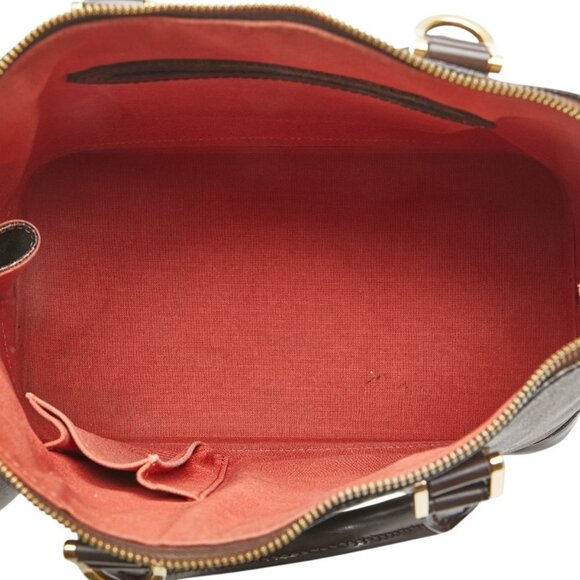 LOUIS VUITTON Brown Damier Leather Alma PM Bag - Picture 11 of 16